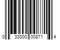 Barcode Image for UPC code 033000008714