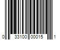 Barcode Image for UPC code 033100000151