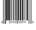 Barcode Image for UPC code 033100000748