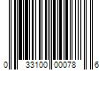 Barcode Image for UPC code 033100000786