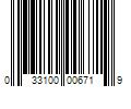 Barcode Image for UPC code 033100006719