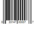 Barcode Image for UPC code 033147000077