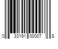 Barcode Image for UPC code 033191000078