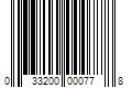 Barcode Image for UPC code 033200000778