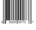 Barcode Image for UPC code 033200001737