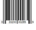 Barcode Image for UPC code 033200002659