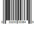 Barcode Image for UPC code 033200003649