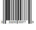 Barcode Image for UPC code 033200003779