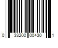 Barcode Image for UPC code 033200004301. Product Name: 