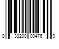 Barcode Image for UPC code 033200004769