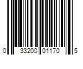 Barcode Image for UPC code 033200011705