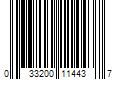 Barcode Image for UPC code 033200114437