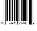 Barcode Image for UPC code 033244000062