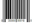 Barcode Image for UPC code 033300000180