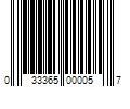 Barcode Image for UPC code 033365000057