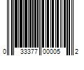 Barcode Image for UPC code 033377000052