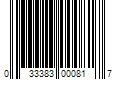 Barcode Image for UPC code 033383000817