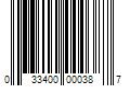 Barcode Image for UPC code 033400000387