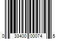 Barcode Image for UPC code 033400000745