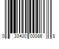 Barcode Image for UPC code 033400000868