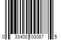 Barcode Image for UPC code 033400000875