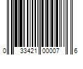 Barcode Image for UPC code 033421000076