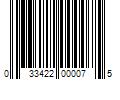 Barcode Image for UPC code 033422000075