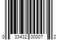 Barcode Image for UPC code 033432000072