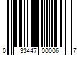 Barcode Image for UPC code 033447000067