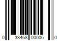 Barcode Image for UPC code 033468000060. Product Name: 