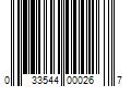 Barcode Image for UPC code 033544000267