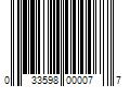 Barcode Image for UPC code 033598000077