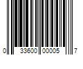 Barcode Image for UPC code 033600000057