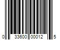 Barcode Image for UPC code 033600000125