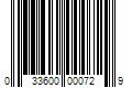 Barcode Image for UPC code 033600000729