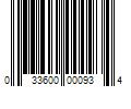 Barcode Image for UPC code 033600000934