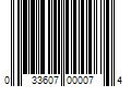 Barcode Image for UPC code 033607000074