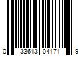 Barcode Image for UPC code 033613041719