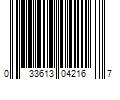 Barcode Image for UPC code 033613042167