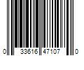 Barcode Image for UPC code 033616471070