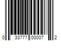 Barcode Image for UPC code 033777000072