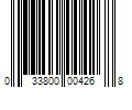 Barcode Image for UPC code 033800004268