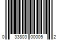 Barcode Image for UPC code 033803000052