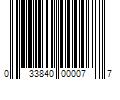 Barcode Image for UPC code 033840000077