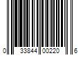 Barcode Image for UPC code 033844002206