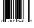 Barcode Image for UPC code 033844002275