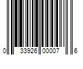 Barcode Image for UPC code 033926000076