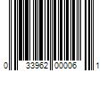 Barcode Image for UPC code 033962000061