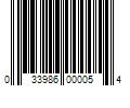 Barcode Image for UPC code 033986000054