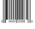 Barcode Image for UPC code 034000002658